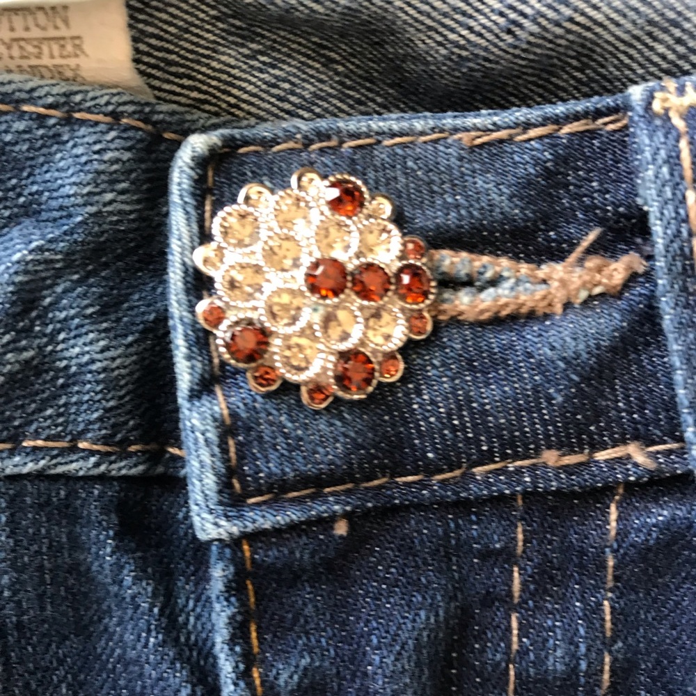 True Religion Jeweled Straight Leg Jeans J125 - Picture 4 of 8